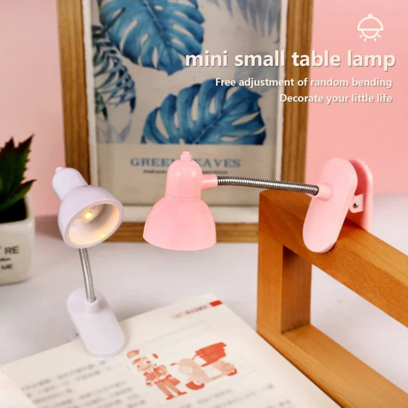 Mini Clip-On Study Desk Lamp Battery Powered Flexible Lamp