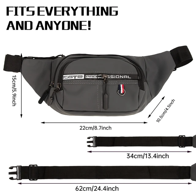 Waist Bag for Men, Mobile Phone Sports bag, Women waterproof running wallet, Business wallet, Large Capacity chest bag