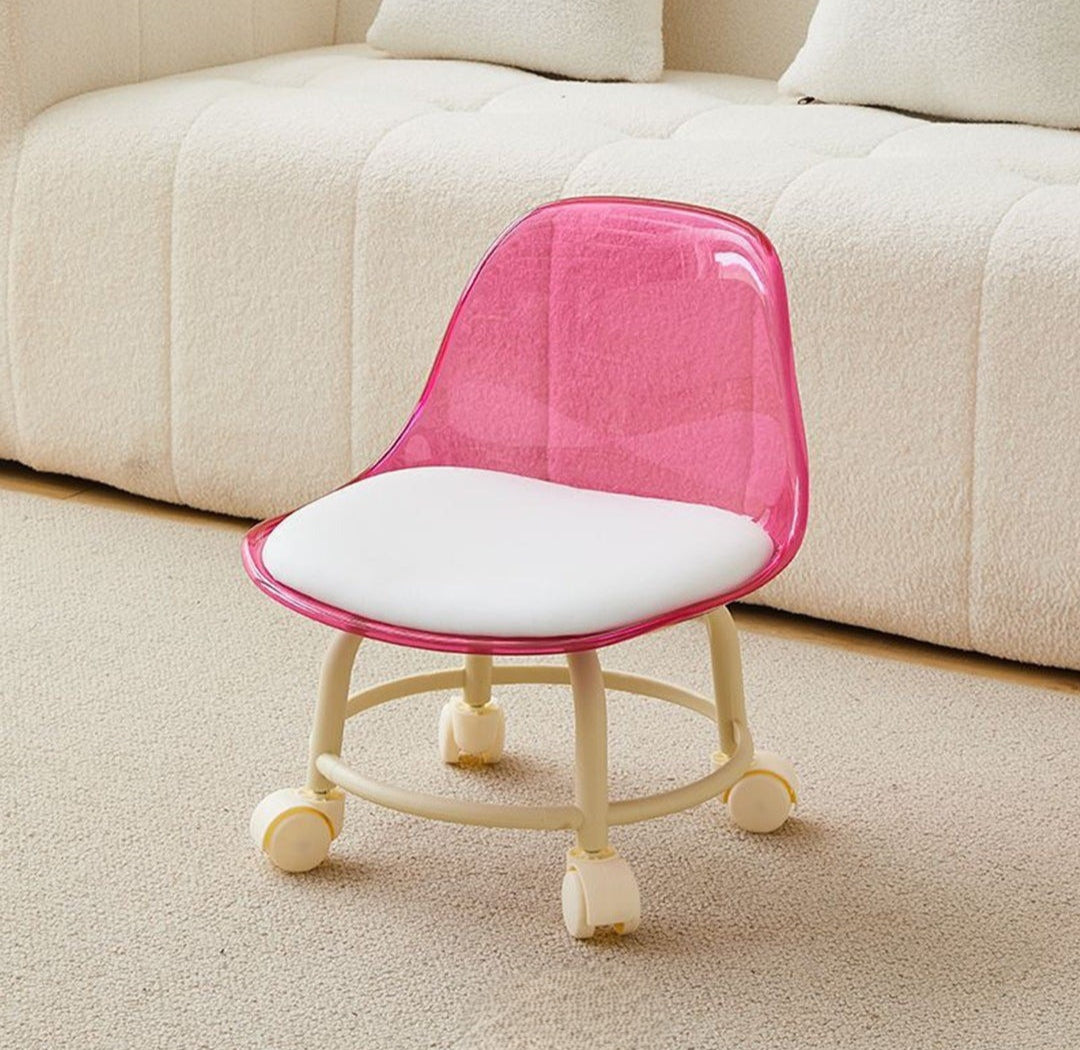 Acrylic Moving Chair 360° Rotating Chair for kids