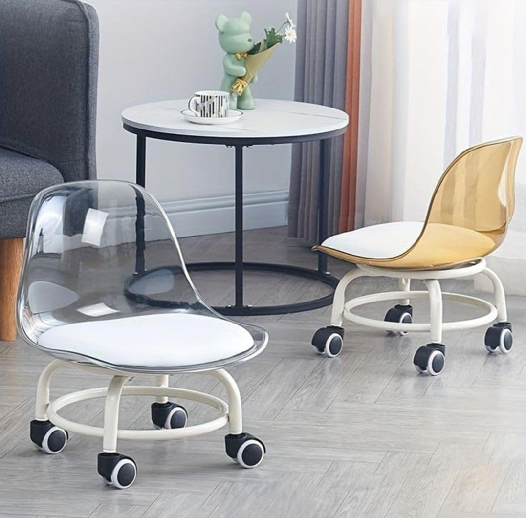 Acrylic Moving Chair 360° Rotating Chair for kids