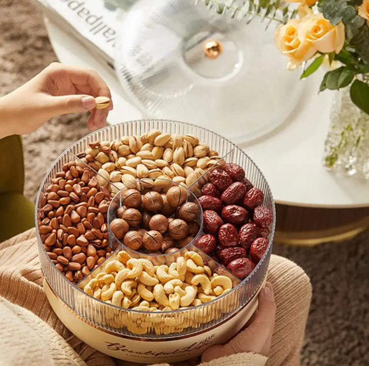 Luxury 5 Grid Dry Fruit Rotating Tray