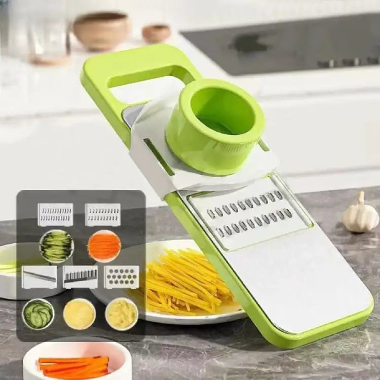 5in1 Manual Vegetable Stainless steel Slice Cutter (Box Packing)