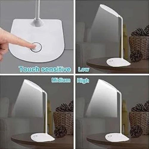 Foldable LED Desk Lamp Dimmable Touch Table Lamp USB Powered Table Light Night Light Touch Dimming Portable Study Room Lamp