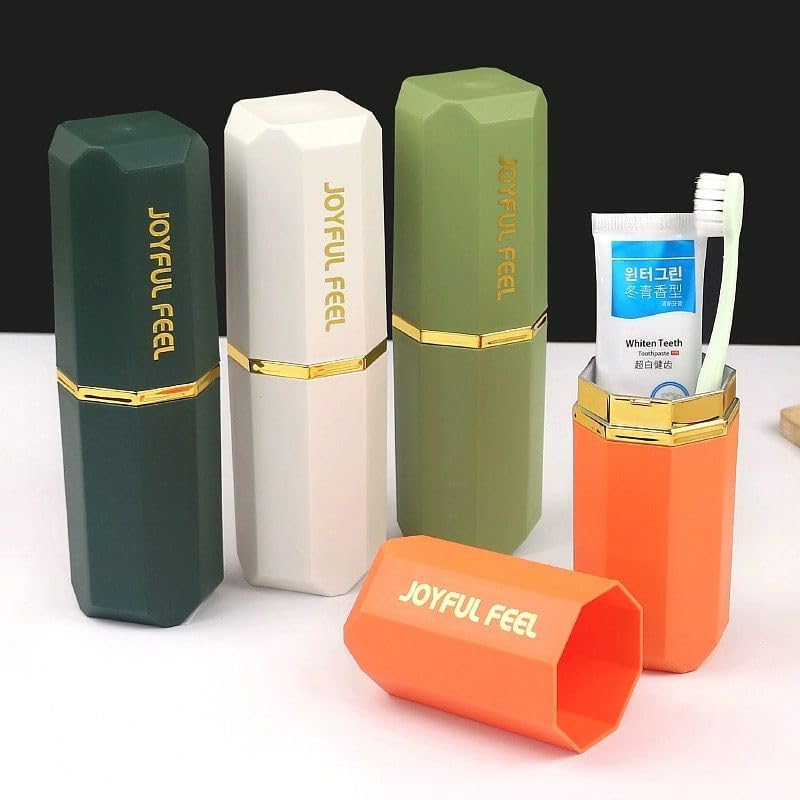 Portable Travel Toothpaste & Toothbrush Cup Set – Toothbrush Storage Box & Mouthwash Cup for On-the-Go Oral Care