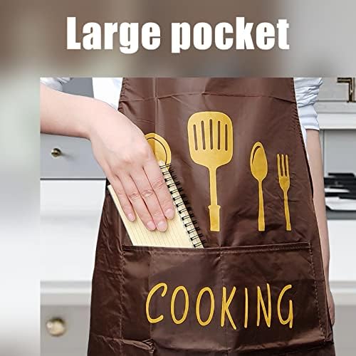 Kitchen Apron Waterproof Hand-Wiping With Pocket