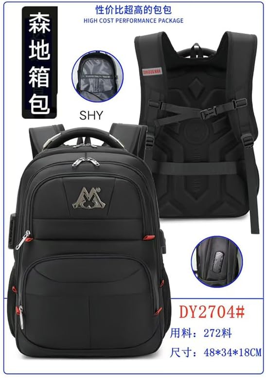 Curious Man Laptop Backpack Model RS1 DY-2704 - Black