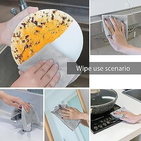20 pcs Microfiber Cleaning Cloth with Box Magic Wipe Multi-Functional Dish Washing Towel Cleaning Rag,Extractable Microfibre Cloths Car Glass Windows Strong Cleaning Home,Kitchen