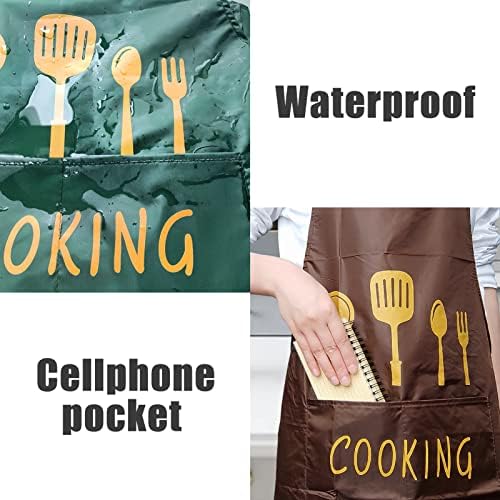 Kitchen Apron Waterproof Hand-Wiping With Pocket