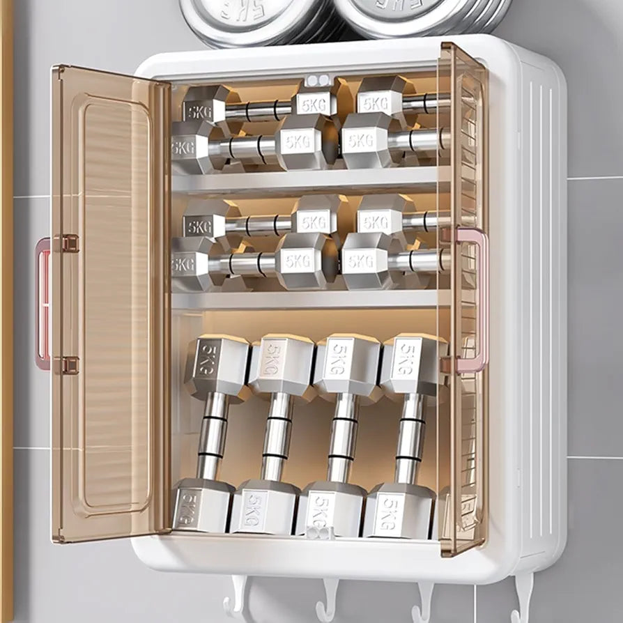 Wall Mounted Storage Cabinet - 3 Layer Punch Free Organizer Rack