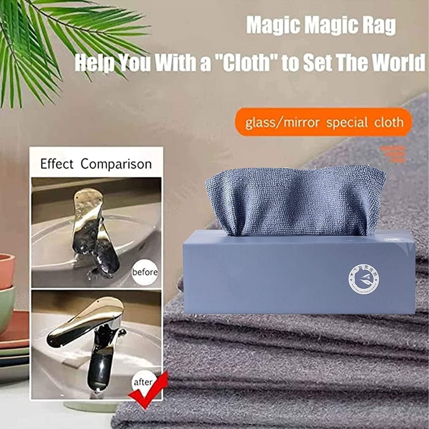 20 pcs Microfiber Cleaning Cloth with Box Magic Wipe Multi-Functional Dish Washing Towel Cleaning Rag,Extractable Microfibre Cloths Car Glass Windows Strong Cleaning Home,Kitchen