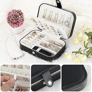 Travel jewelry Organizer,Portable Travel Jewelry Boxes for Women and Girls, Pink Jewelry Organizer Travel Case for Rings Earrings Necklace Bracelets