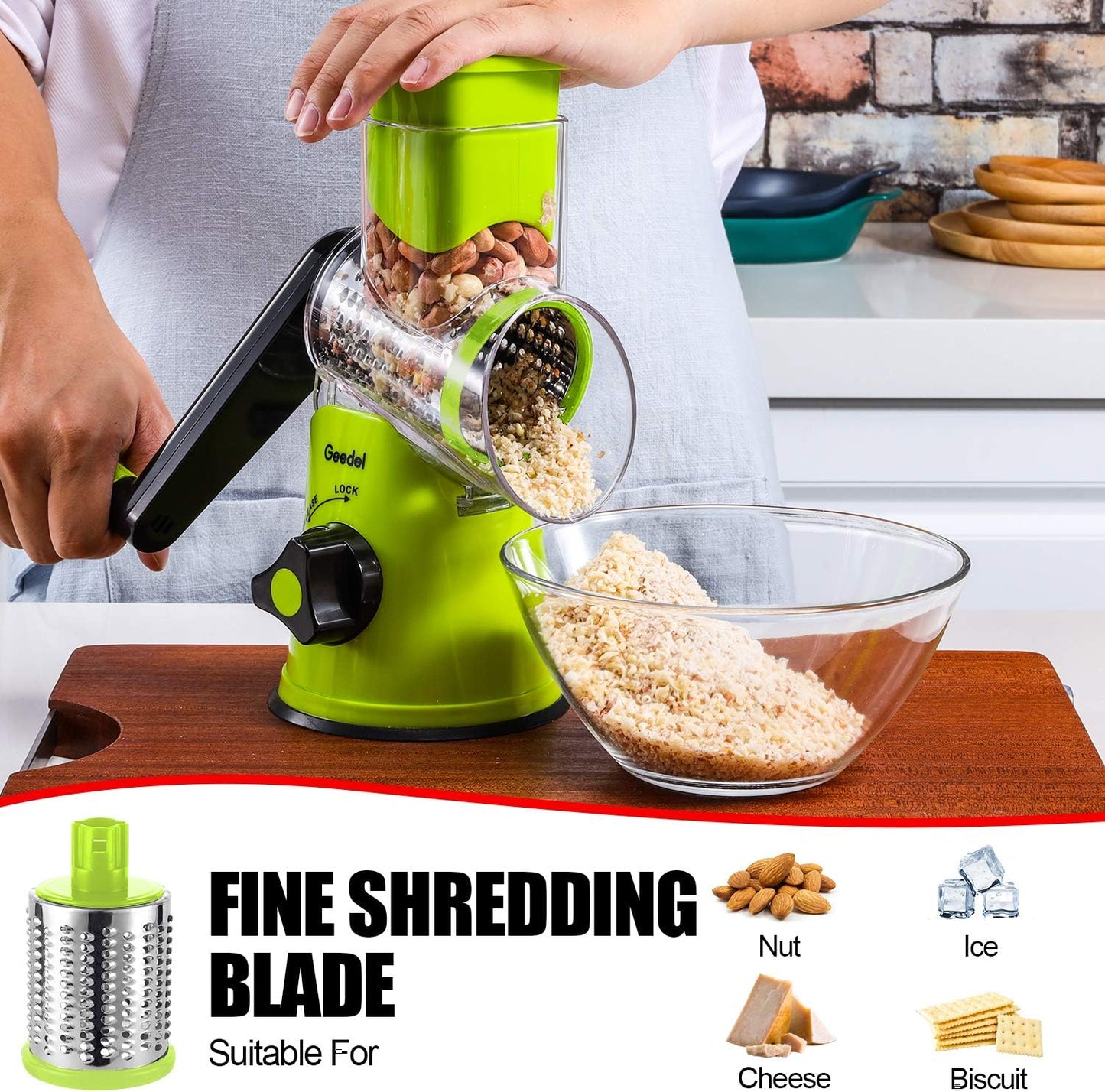 3-in-1 Manual Rotary Vegatable Fruit Slicer