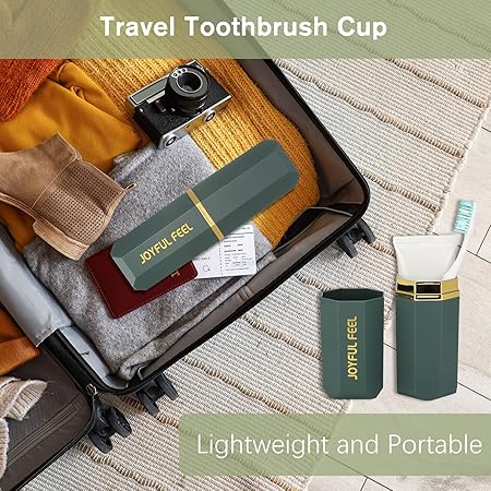 Portable Travel Toothpaste & Toothbrush Cup Set – Toothbrush Storage Box & Mouthwash Cup for On-the-Go Oral Care