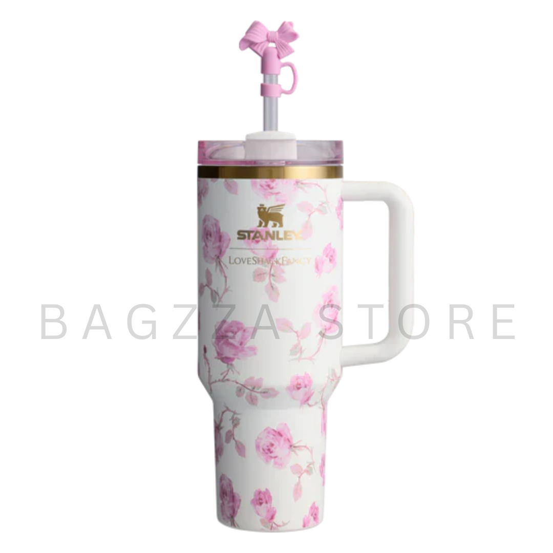 The Stanley x LoveShackFancy Quencher | 40 OZ | Ribbon Rosa