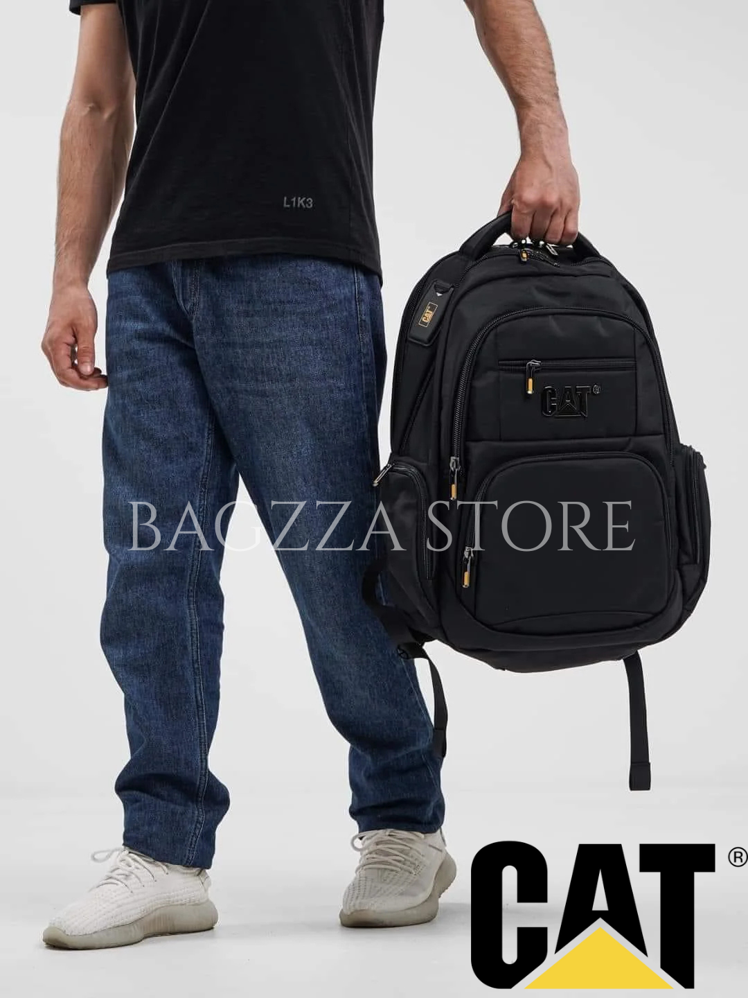 Caterpillar Business Travel Backpack with USB Charging Port & AUX Cable 15.6″ with Bubble Padding Laptop Compartment with Rain Cover Men & Women