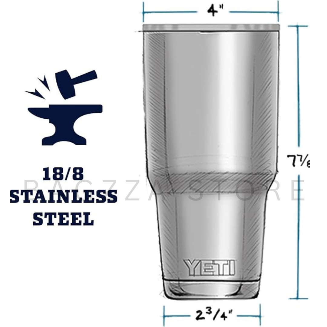 YETI Rambler 30 oz Tumbler Retired Colors - Stainless Steel - Vacuum Insulated with MagSlider Lid | Ice Pink