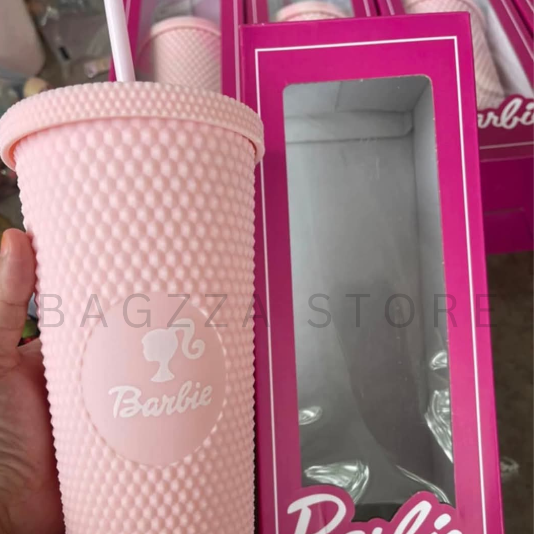 Acrylic Barbie Theme Tumbler with Straw | 700 ML | Airtight & Leakproof | Secure Cap | Pink Color | Box Packing