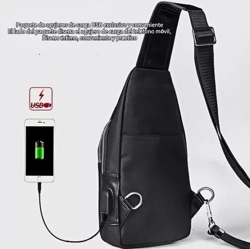 Kangaroo Premium Chest Bag for Men β USB Charging, Waterproof, Large Capacity, Anti-Theft Sling Bag