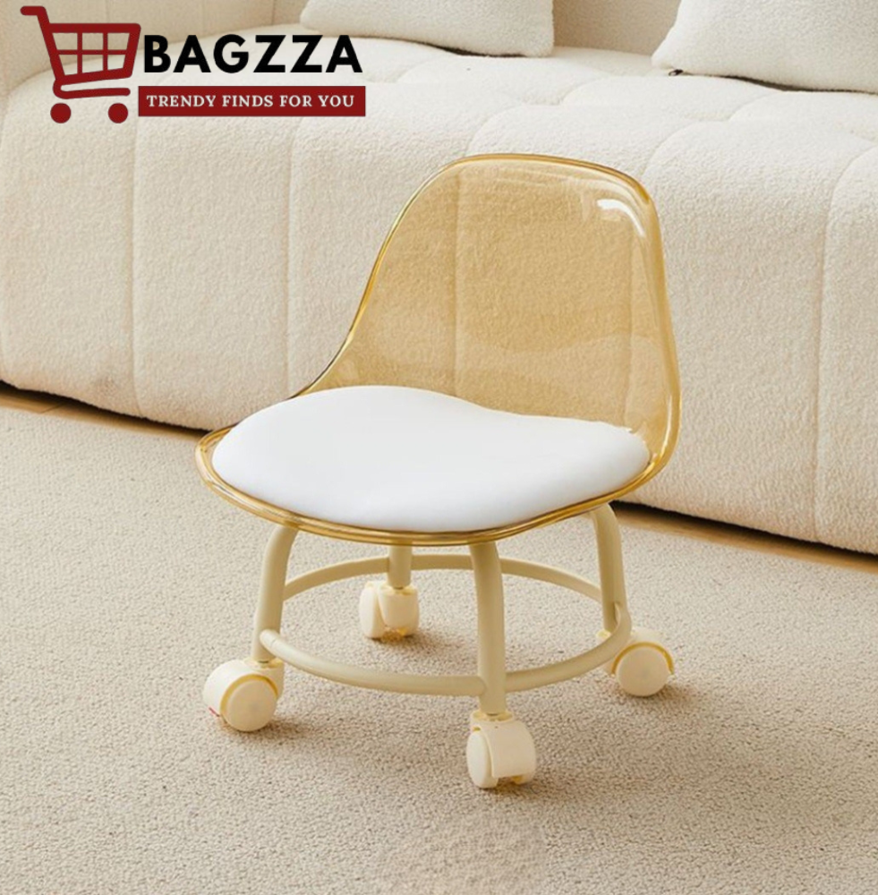 Acrylic Moving Chair 360° Rotating Chair for kids