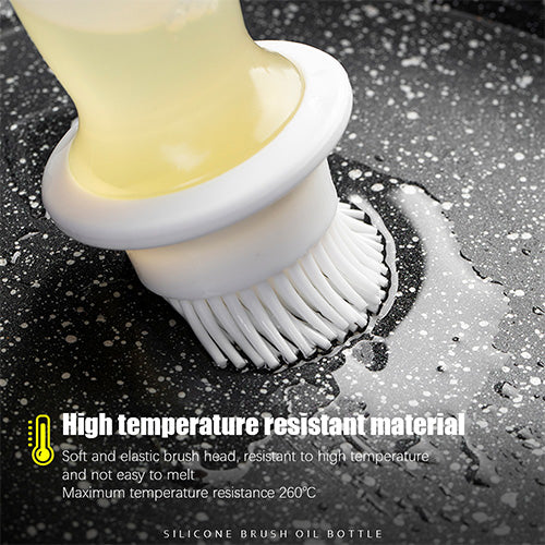Extruded Silicone BBQ Oil Brush with Acrylic Bottle or Silicone Heat Resistant Baking Brushes Oil Bottle