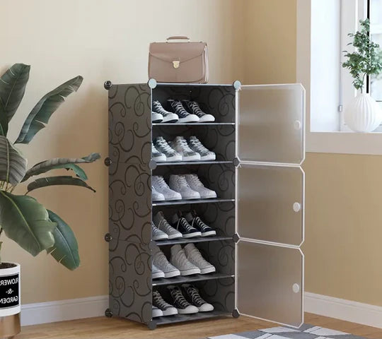 Vertical Shoe Rack, Entryway Shoes Tower, Shoe Storage Stand, Vertical Shoe Organizer, Space Saving,Stackable Shoe Racks, Organiser Cabinet Shelves