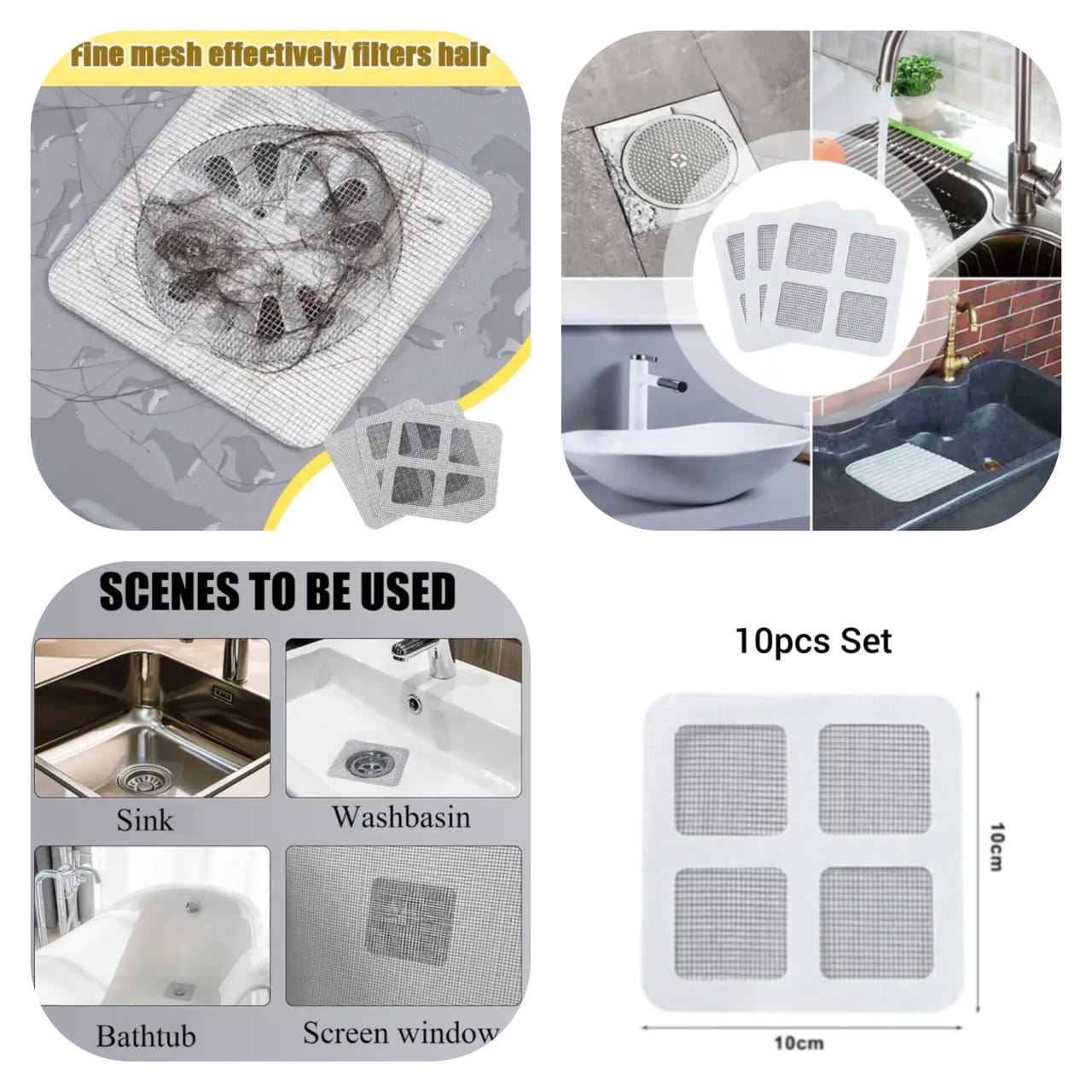 Disposable Drain Sink Jali for Bathroom (10cm x 10cm)