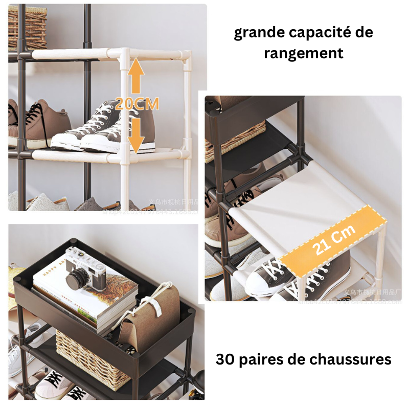 5-Tier Metal Shoe Rack
