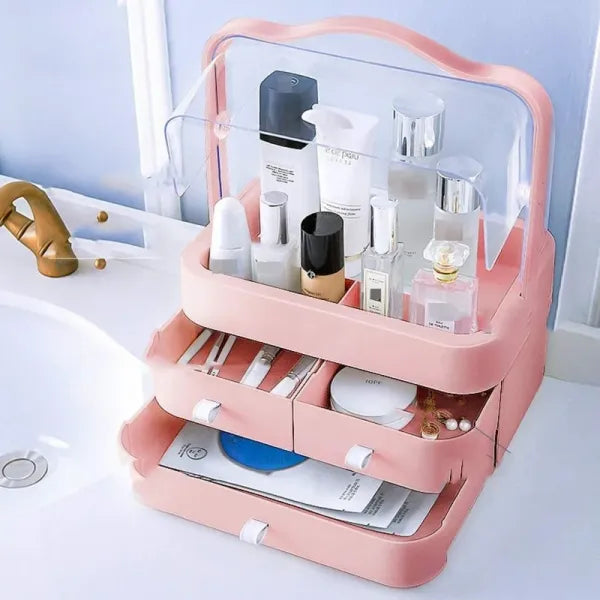 Acrylic Makeup Storage Box with 3 Drawers