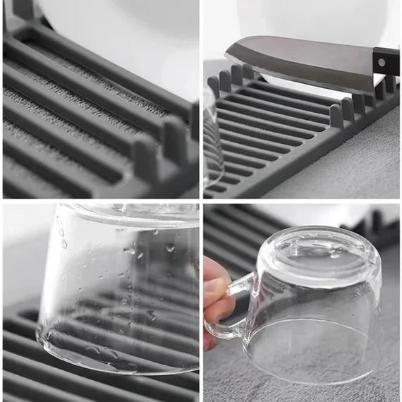 Multipurpose Drain Mat with Dish Stand