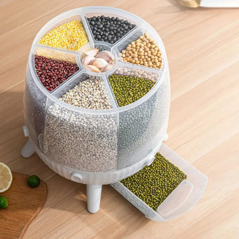 6Grid Rotating Cereal Dispenser