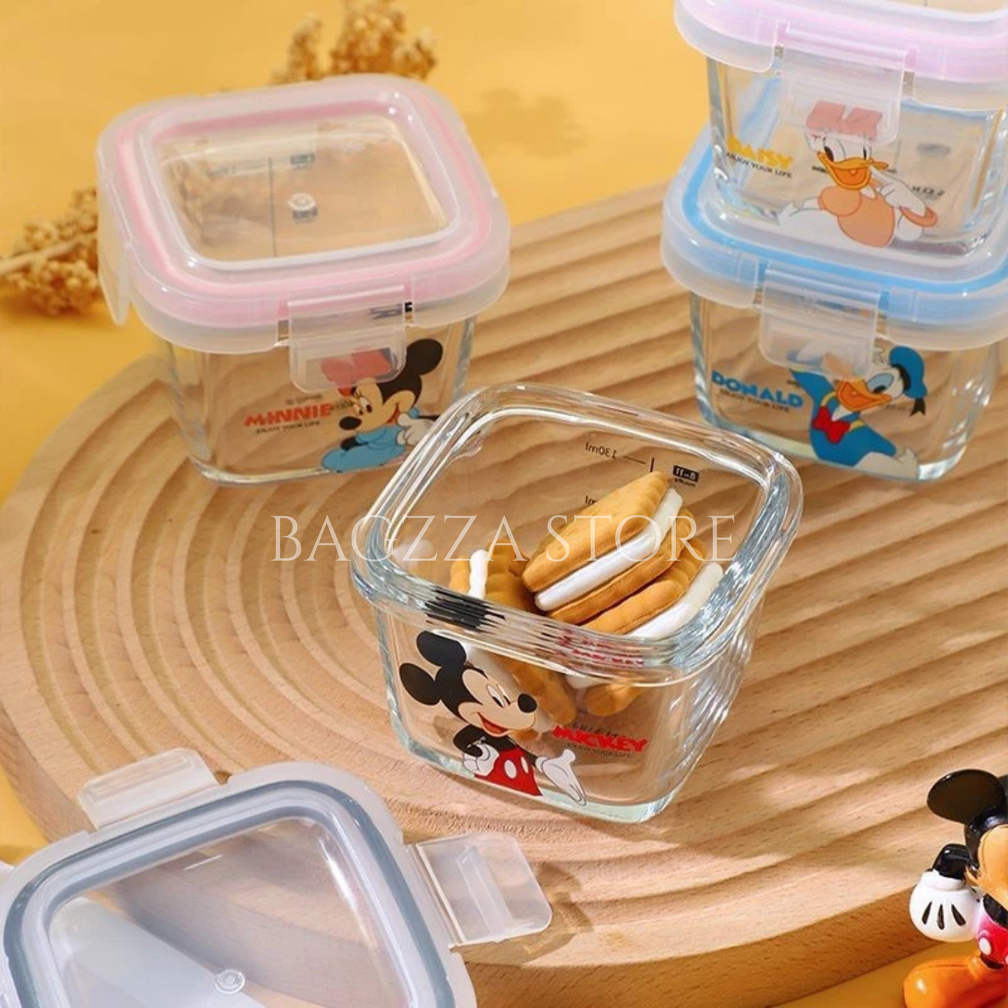 DISNEY Mickey & Friends Glass Airtight Box Set