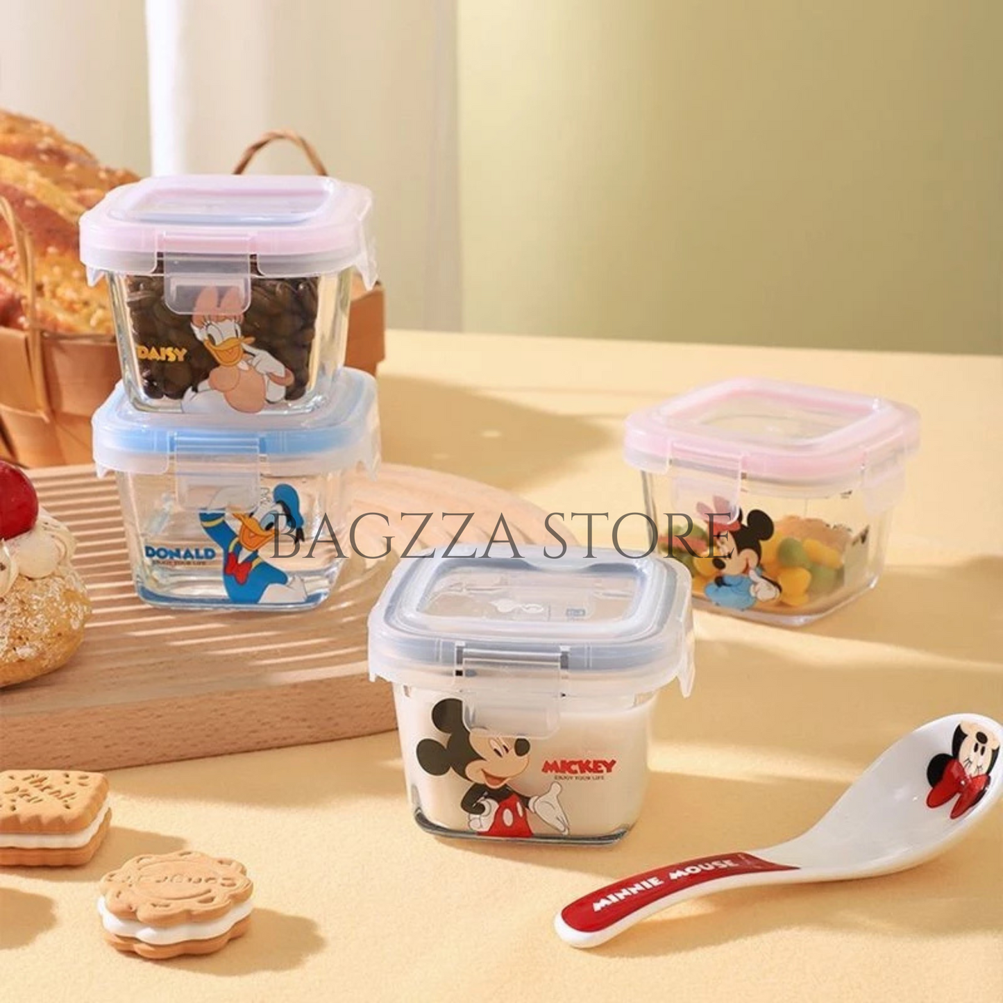 DISNEY Mickey & Friends Glass Airtight Box Set