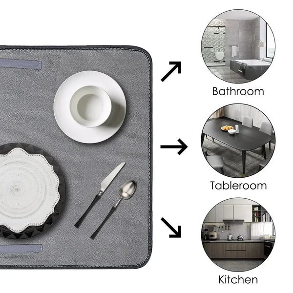 Multipurpose Drain Mat with Dish Stand