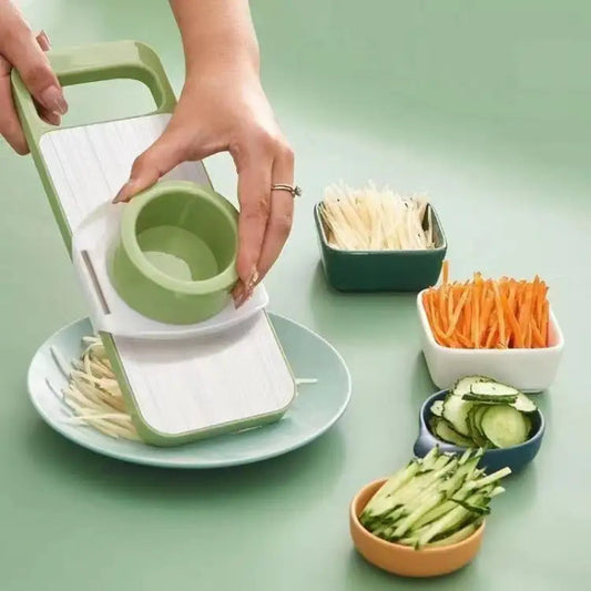 5in1 Manual Vegetable Stainless steel Slice Cutter (Box Packing)