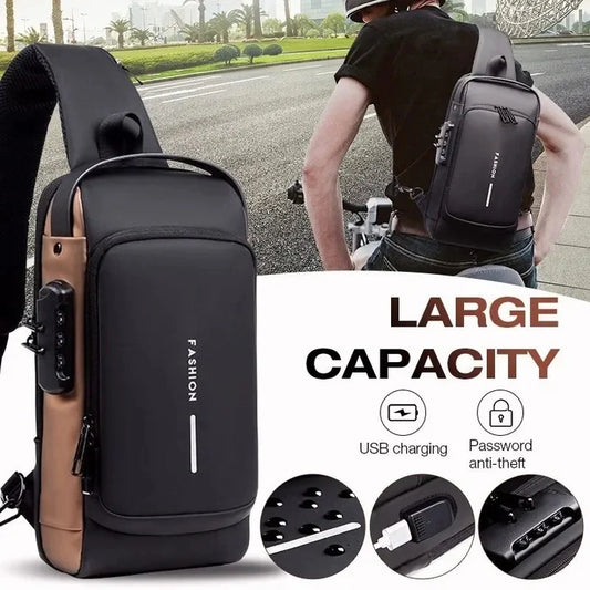 “Smart Umrah Bag – Anti-Theft Design with USB Charging Port for Safe Travel”