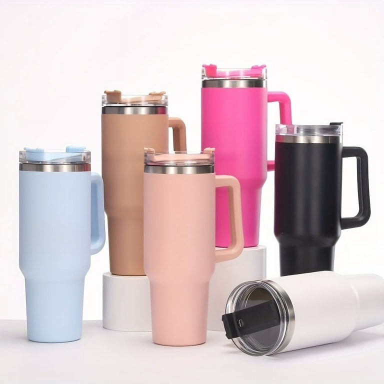 40oz Tumbler Cup with Handle & Straw - Stainless Steel Vacuum Insulated Mug(1200 ml)