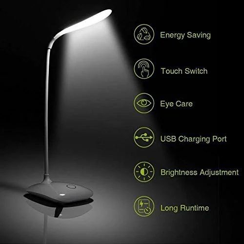 Foldable LED Desk Lamp Dimmable Touch Table Lamp USB Powered Table Light Night Light Touch Dimming Portable Study Room Lamp