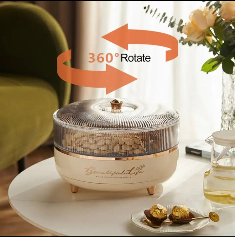 Luxury 5 Grid Dry Fruit Rotating Tray