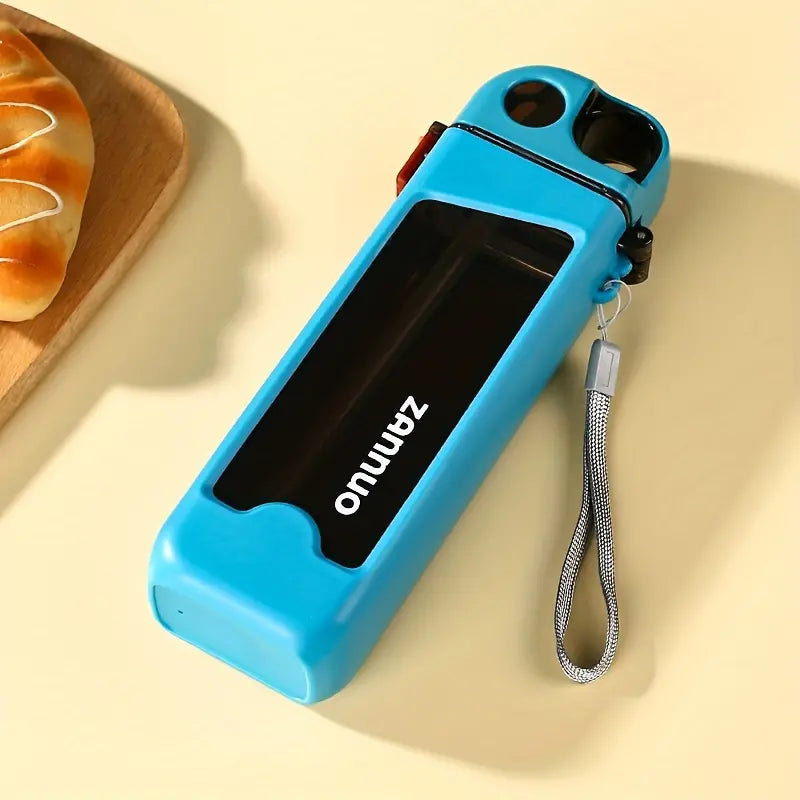 350ml Square shape Sports water bottle with popup straw and lock