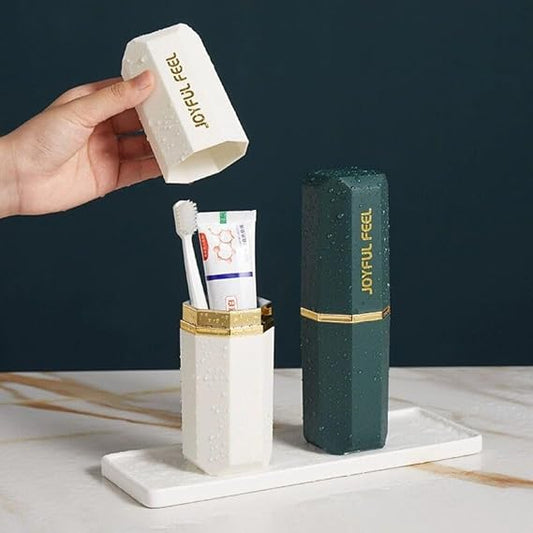 Portable Travel Toothpaste & Toothbrush Cup Set – Toothbrush Storage Box & Mouthwash Cup for On-the-Go Oral Care