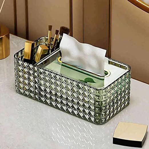 Acrylic Crystal Diamond Cut Tissue Box