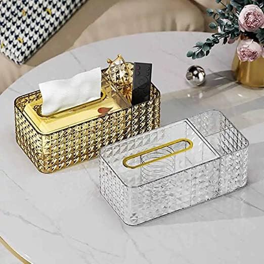 Acrylic Crystal Diamond Cut Tissue Box