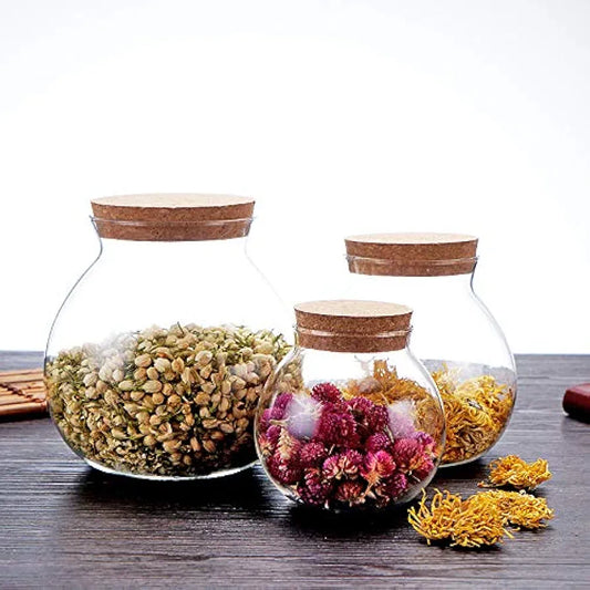 Elegant Landscape Glass Jar with Wooden Cap