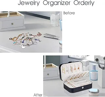 Travel jewelry Organizer,Portable Travel Jewelry Boxes for Women and Girls, Pink Jewelry Organizer Travel Case for Rings Earrings Necklace Bracelets