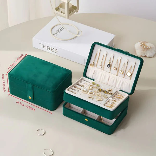 2 layers Travel Jewelry Organizer