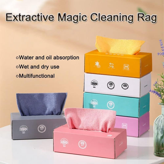 20 pcs Microfiber Cleaning Cloth with Box Magic Wipe Multi-Functional Dish Washing Towel Cleaning Rag,Extractable Microfibre Cloths Car Glass Windows Strong Cleaning Home,Kitchen