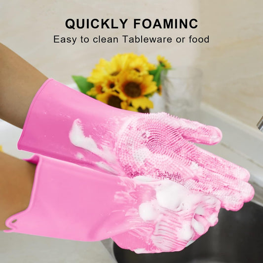 Magic Washing Gloves - Pair Of Silicone Washing Gloves