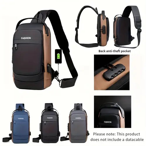 “Smart Umrah Bag – Anti-Theft Design with USB Charging Port for Safe Travel”