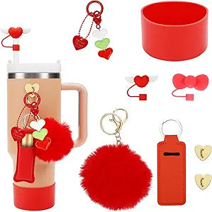 7PCS Stanley Tumbler Decoration Accessories Set - Cute & Aesthetic Drinkware Charms