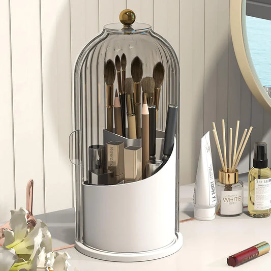 Luxury 360° Cosmetics Brush Holder with lid